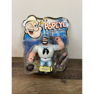 Popeye the Sailorman 6" Sailor Bluto w Torpedo & Bomb Figure by Mezco 2001